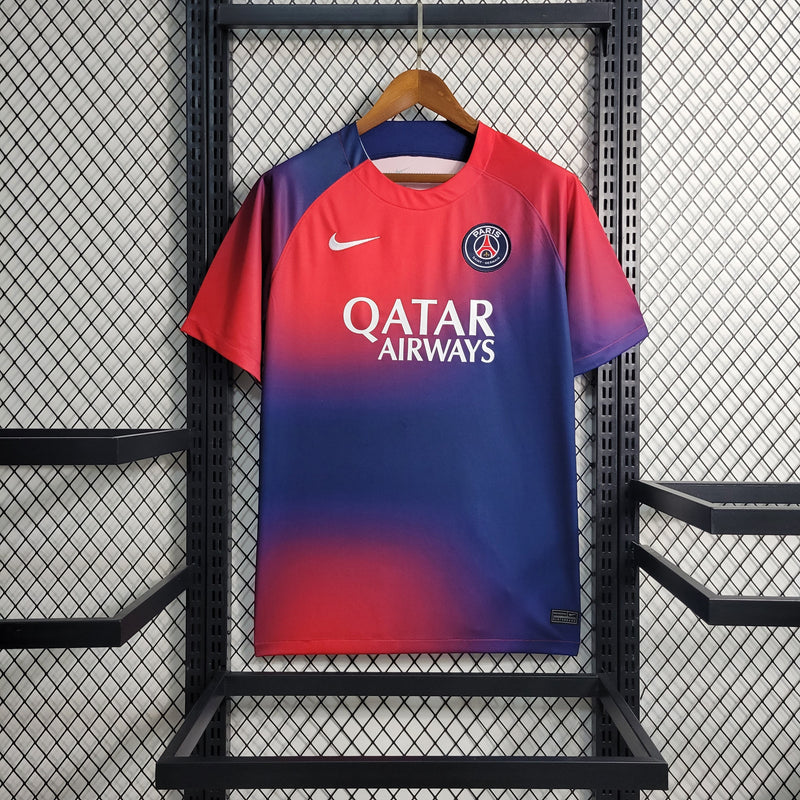 Camisa PSG Treino 23/24 Nike - Red and Blue