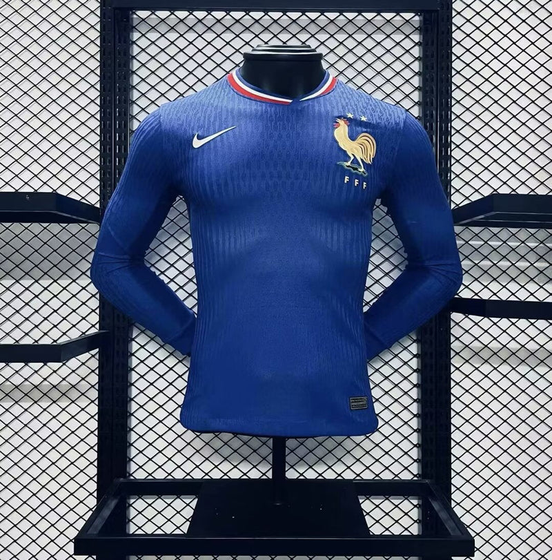 Camisa Manga Longa Seleção França I 2024/25 - Nike - Azul