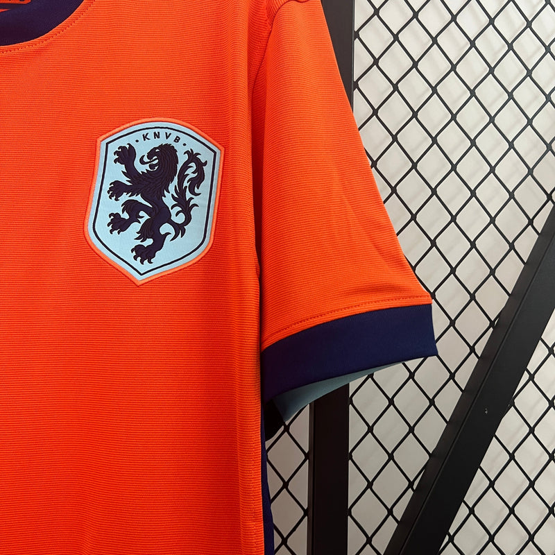 Camisa Holanda 2024/25 Home - Laranja - Nike