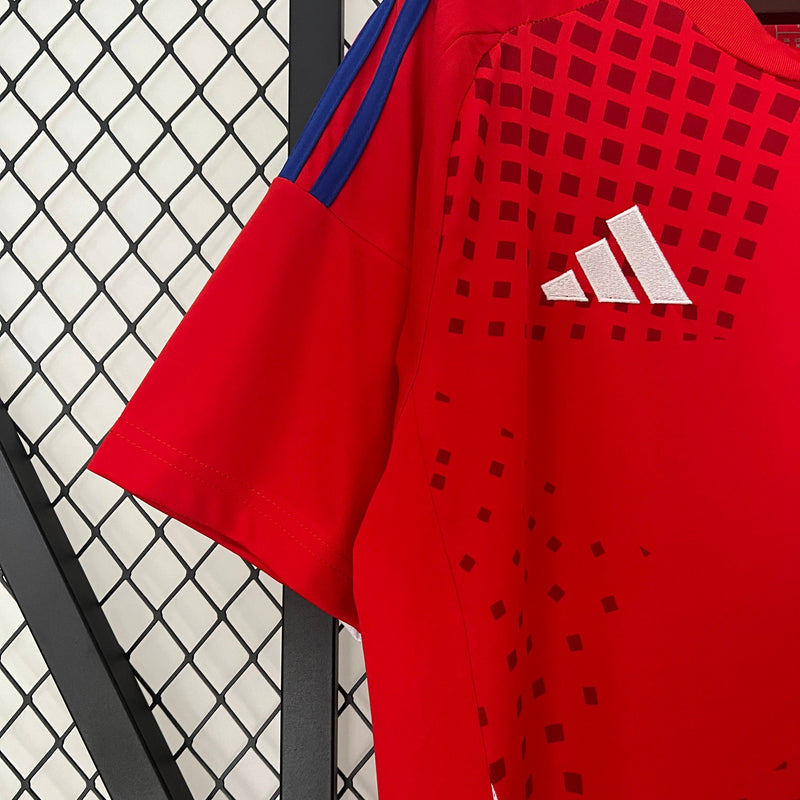 Camisa Chile Home 24/25 - Adidas Torcedor Masculina Lançamento