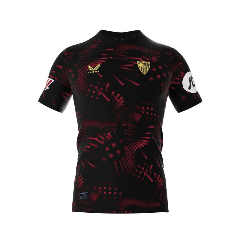 Camisa Sevilla III 24/25 - Castore - Preto e vermelho