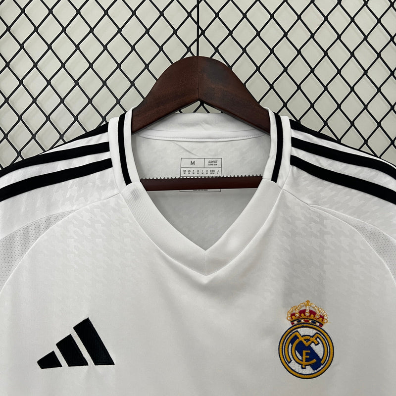 Camisa Real Madrid I 24/25 - Adidas - Branco e Preto